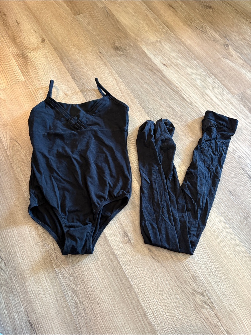 Cat & Jack Black Girls' Dance Leotard and Tights Set